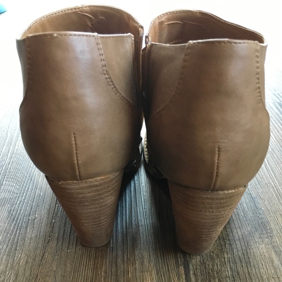 Very Volatile Tan Ankle Buckle Bootie - Picture 7 of 8